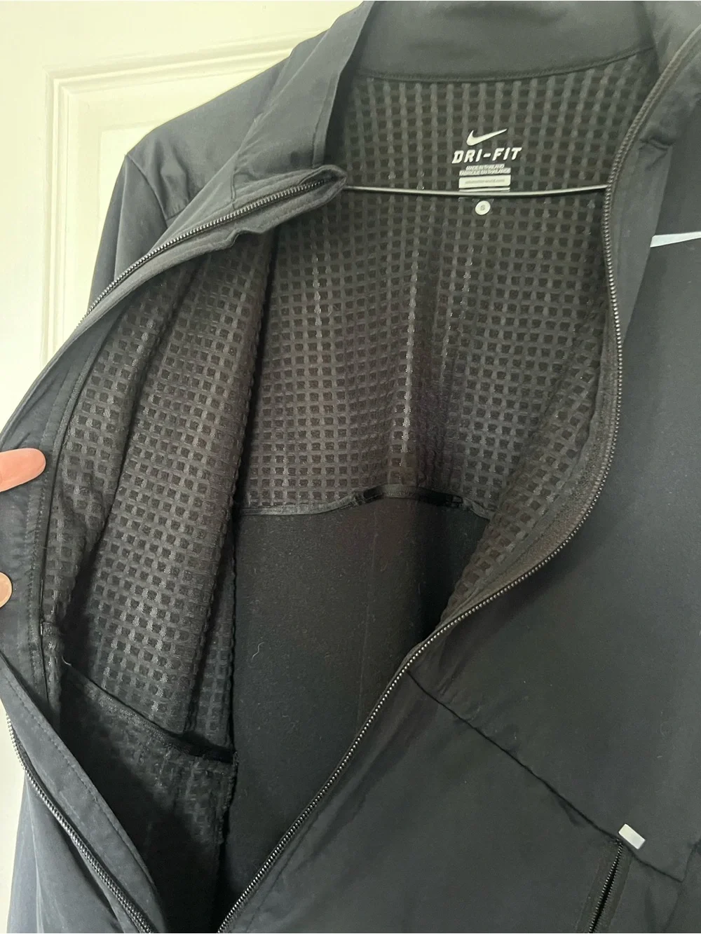 Nike Womens Black Full Zip Element Dri-FIT Running Athletic Jacket Size Small